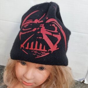 Star Wars Black Beanie with Red Darth Vader Design